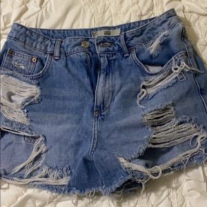 TopShop Motto high rise mom shorts